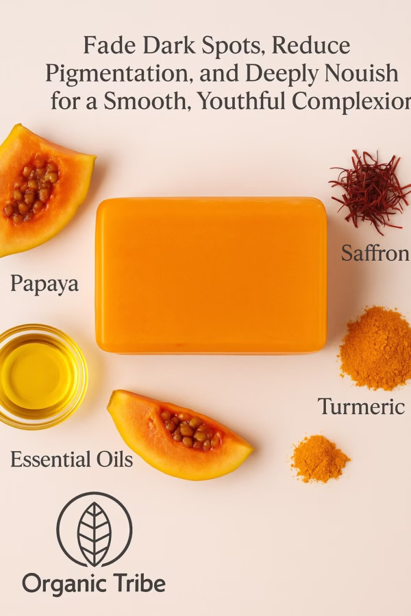 Papaya Kesar Soap (Removes Tans & Dark Spots)
