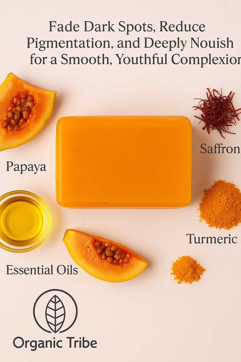 Papaya Kesar Soap (Removes Tans & Dark Spots)