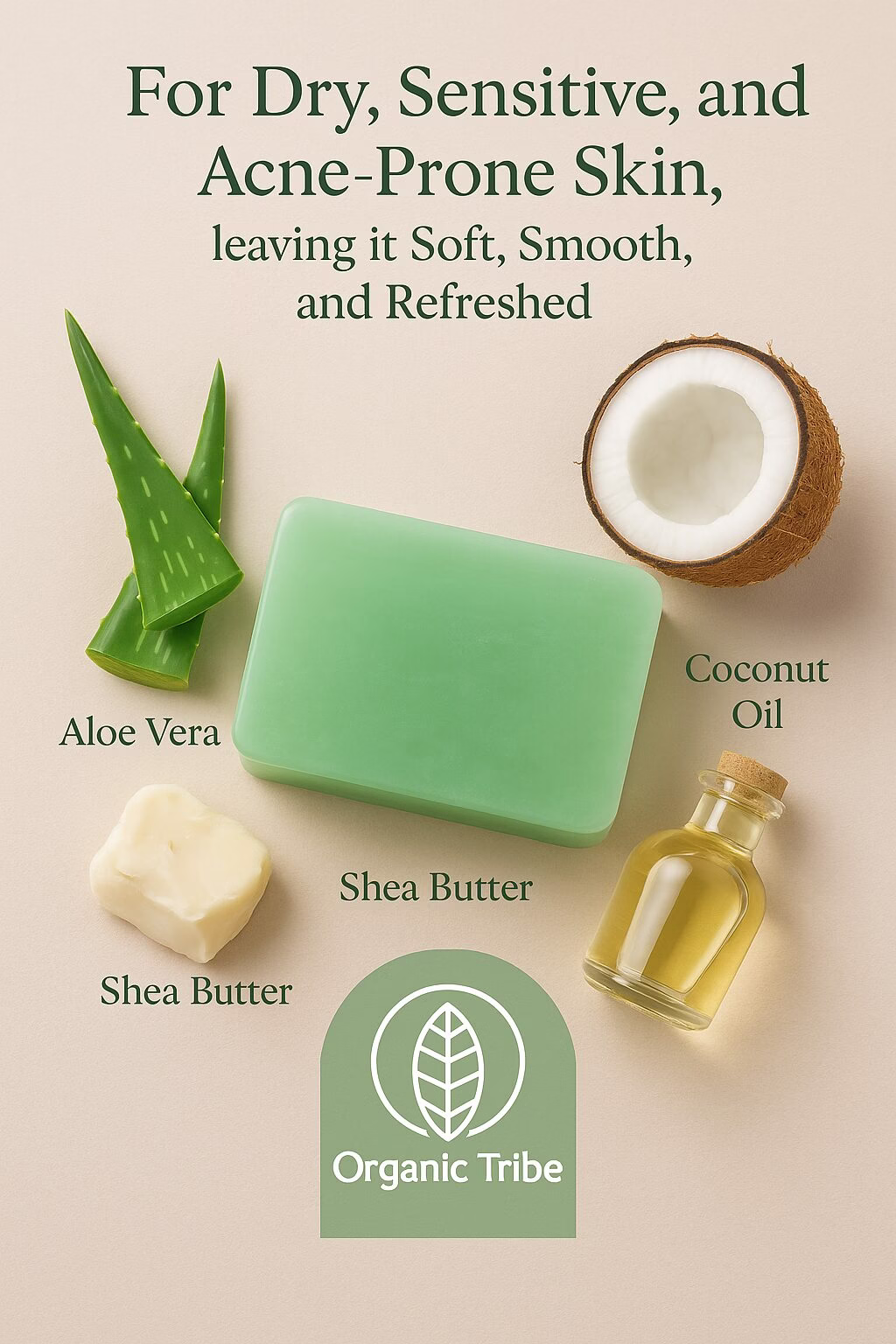 Aloe Vera Soap (Moisturizes Skin+Reduces Acne)