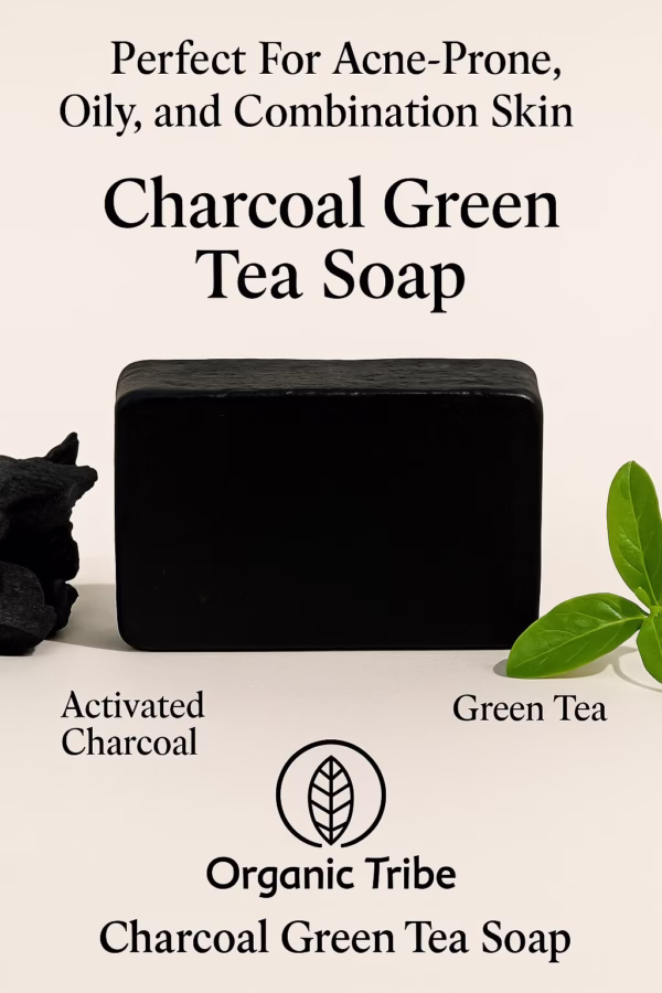 Charcoal Green Tea Soap (Treats Acne+Controls Oil)