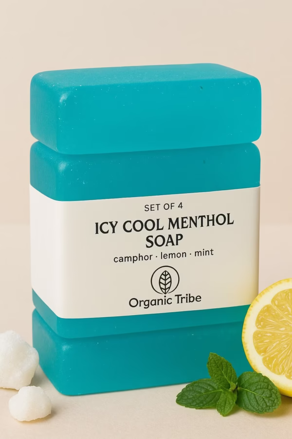 Icy Cool Menthol Soap 4 soaps(Cooling sensation +Calms irritation)