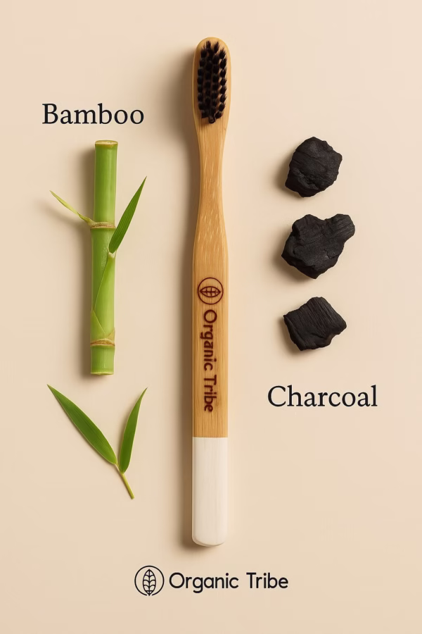 Bamboo Tooth Brush (Charcoal Dipped Bristles)