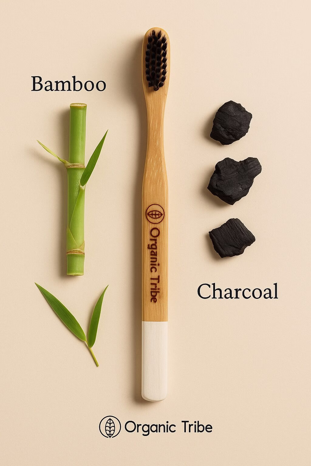 Bamboo Tooth Brush (Charcoal Dipped Bristles)