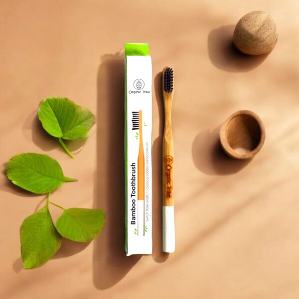 Bamboo Tooth Brush (Charcoal Dipped Bristles)