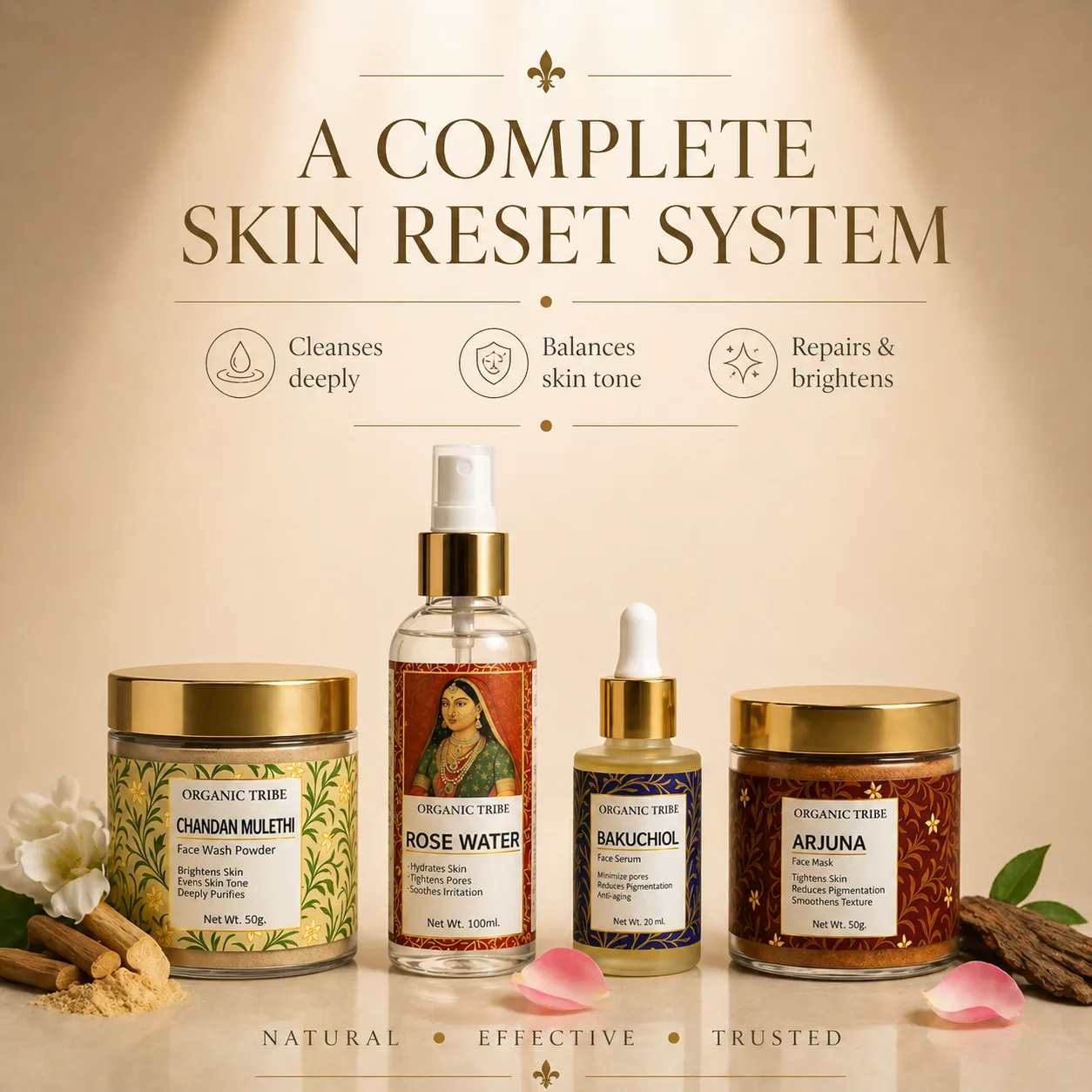 anti-pigmentation ritual,complete skin reset - organic tribe