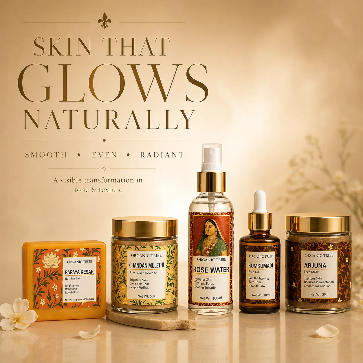 royal glow, natural glow -- organic tribe
