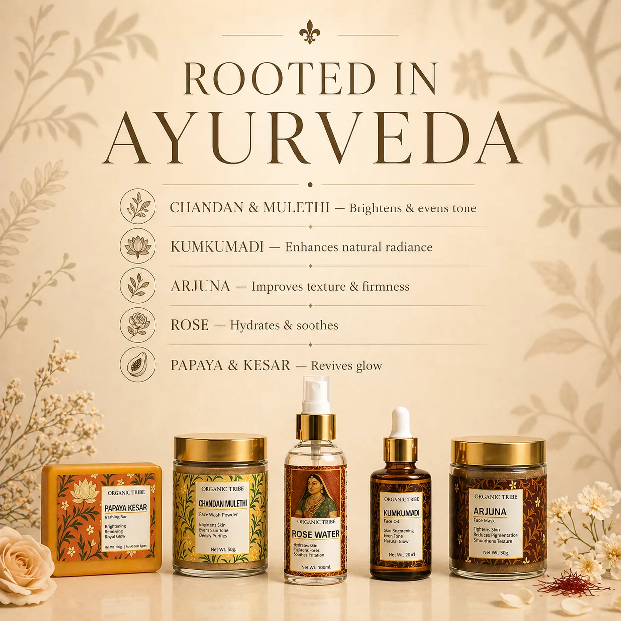 royal glow , rooted in ayurveda-- organic tribe